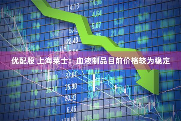 优配股 上海莱士：血液制品目前价格较为稳定